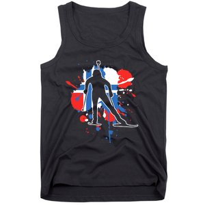 Norway Flag Biathlonist Norwegian Biathlon Tank Top