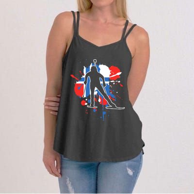 Norway Flag Biathlonist Norwegian Biathlon Women's Strappy Tank