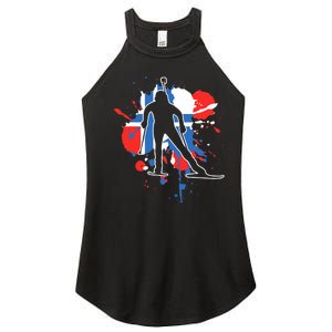 Norway Flag Biathlonist Norwegian Biathlon Women's Perfect Tri Rocker Tank