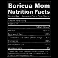 Nutrition Facts Boricua Mom Funny Puerto Rico Flat Bill Trucker Hat