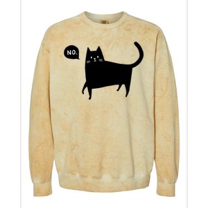 No Funny Black Cat Colorblast Crewneck Sweatshirt