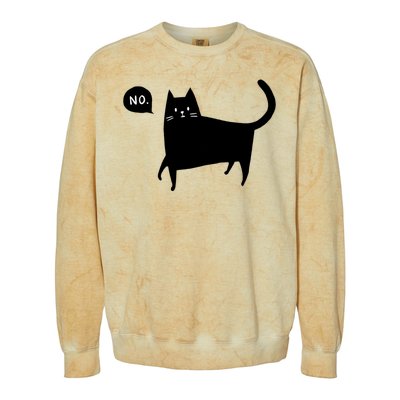 No Funny Black Cat Colorblast Crewneck Sweatshirt