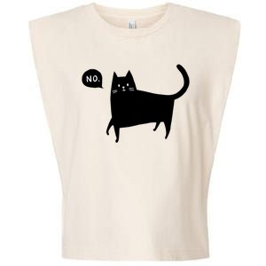 No Funny Black Cat Garment-Dyed Women's Muscle Tee