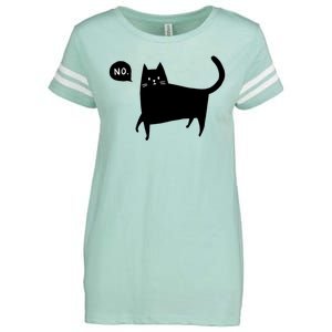 No Funny Black Cat Enza Ladies Jersey Football T-Shirt