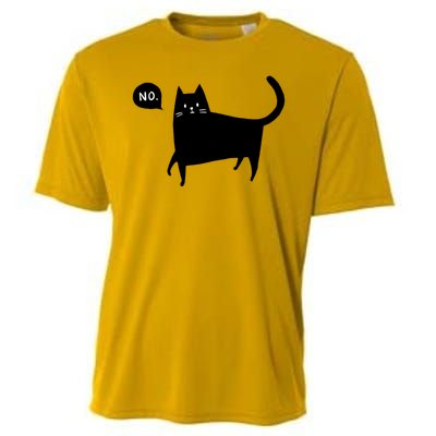 No Funny Black Cat Cooling Performance Crew T-Shirt