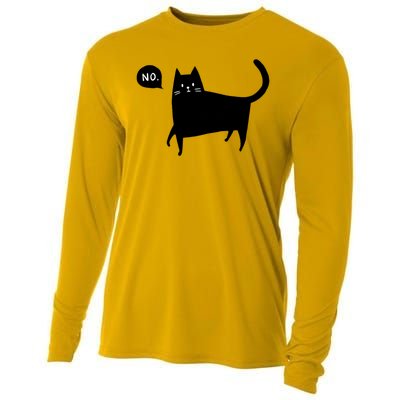 No Funny Black Cat Cooling Performance Long Sleeve Crew