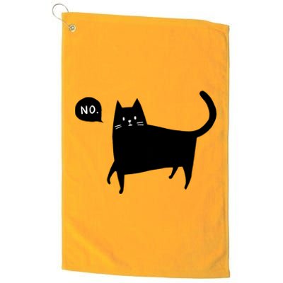 No Funny Black Cat Platinum Collection Golf Towel