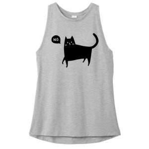 No Funny Black Cat Ladies PosiCharge Tri-Blend Wicking Tank