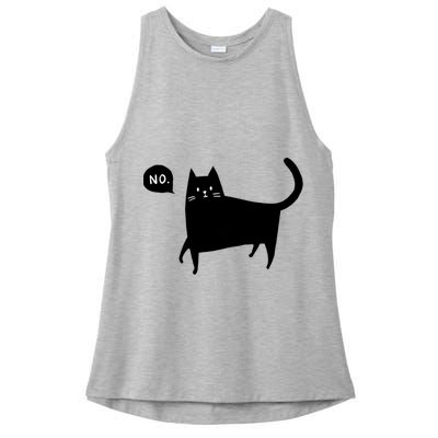 No Funny Black Cat Ladies PosiCharge Tri-Blend Wicking Tank