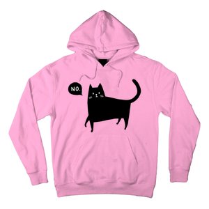 No Funny Black Cat Hoodie