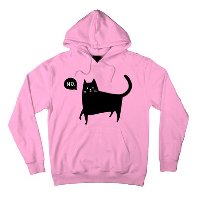 No Funny Black Cat Hoodie