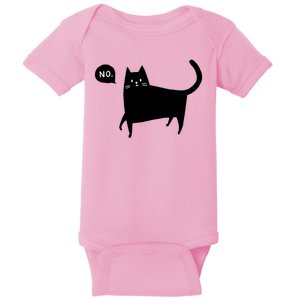 No Funny Black Cat Baby Bodysuit