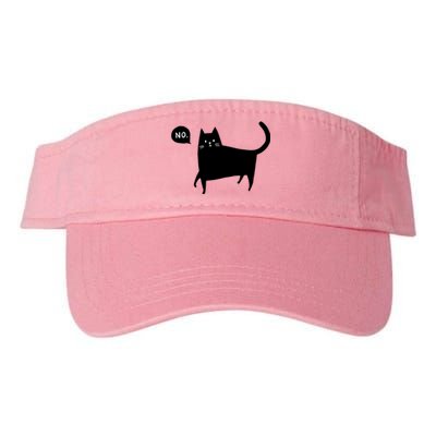 No Funny Black Cat Valucap Bio-Washed Visor