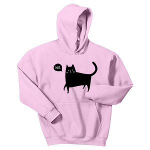 No Funny Black Cat Kids Hoodie