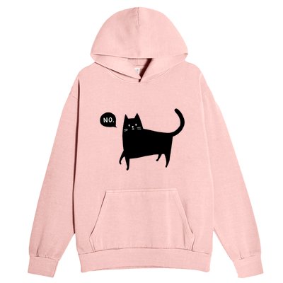 No Funny Black Cat Urban Pullover Hoodie