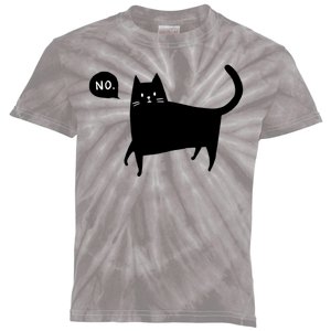 No Funny Black Cat Kids Tie-Dye T-Shirt