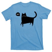 No Funny Black Cat T-Shirt