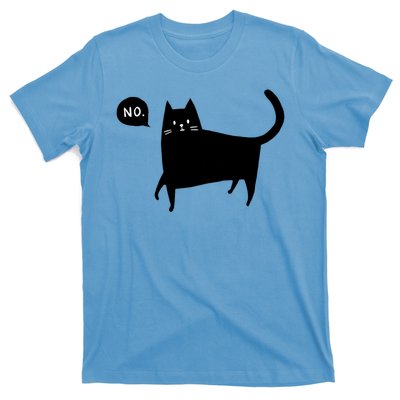 No Funny Black Cat T-Shirt