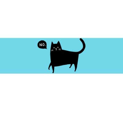 No Funny Black Cat Bumper Sticker