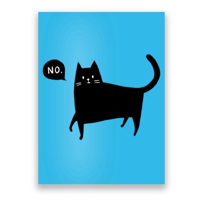 No Funny Black Cat Poster
