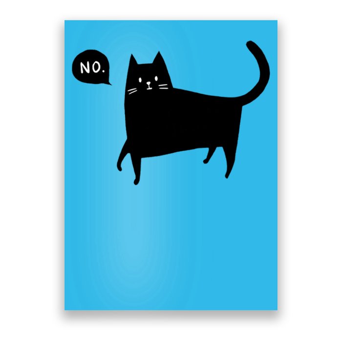 No Funny Black Cat Poster