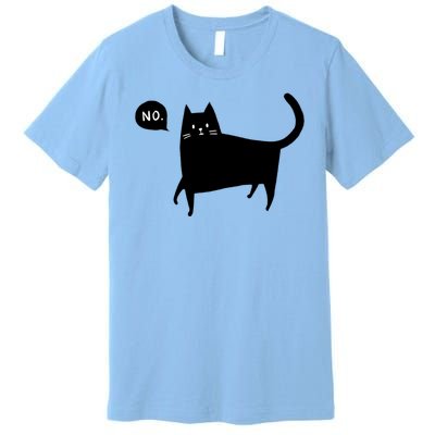 No Funny Black Cat Premium T-Shirt