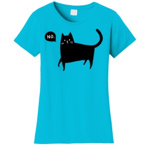 No Funny Black Cat Women's T-Shirt