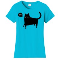 No Funny Black Cat Women's T-Shirt