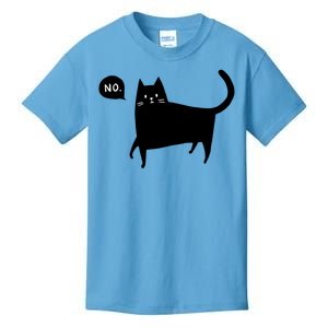 No Funny Black Cat Kids T-Shirt