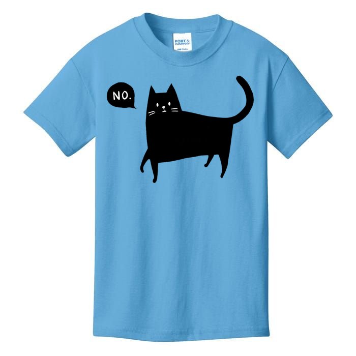 No Funny Black Cat Kids T-Shirt