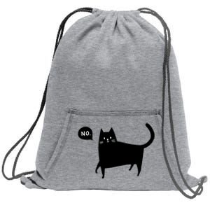 No Funny Black Cat Sweatshirt Cinch Pack Bag