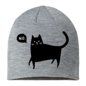 No Funny Black Cat Sustainable Beanie