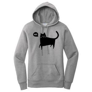 No Funny Black Cat Women's Pullover Hoodie