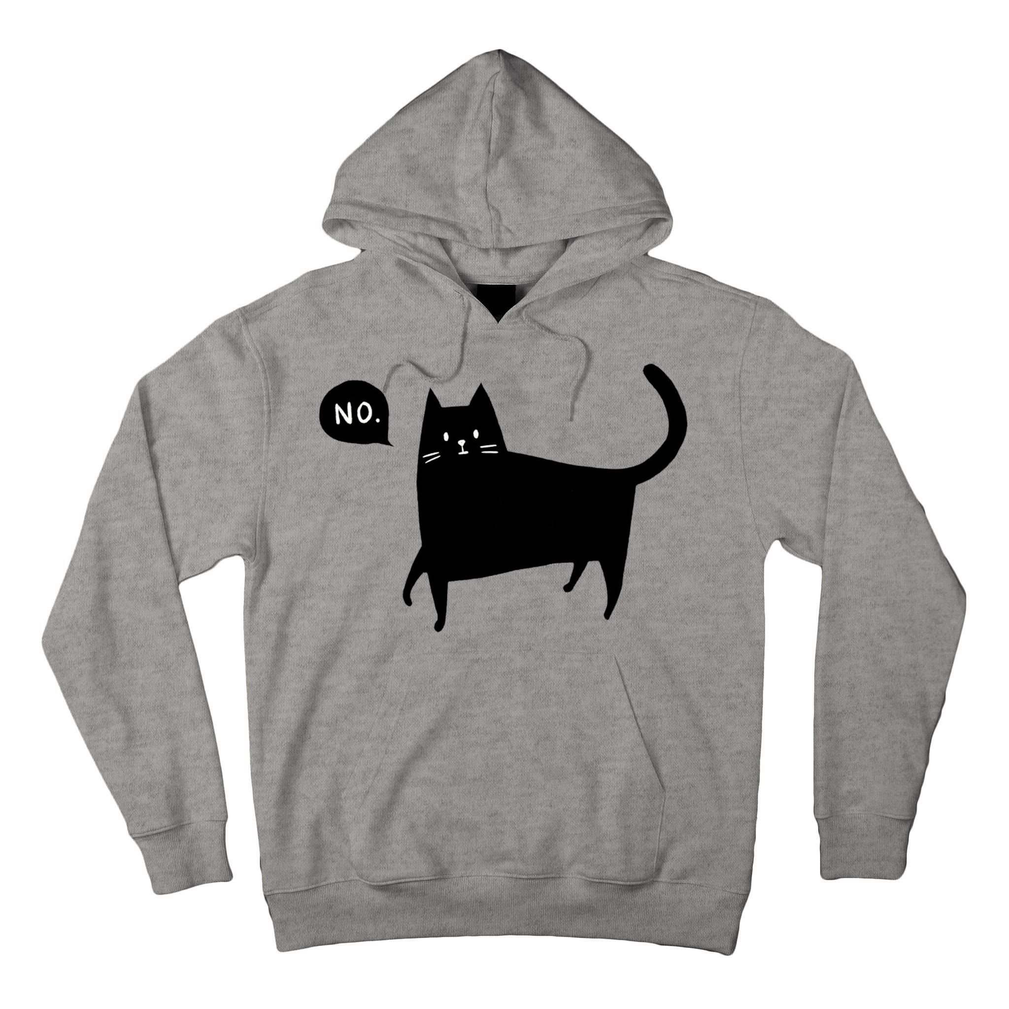 No Funny Black Cat Tall Hoodie
