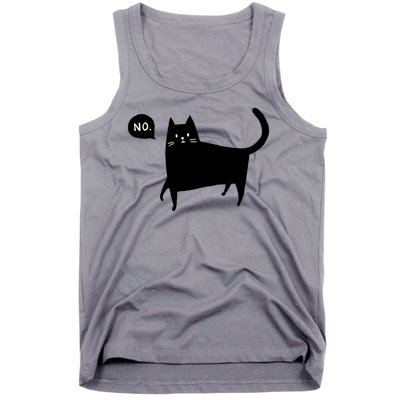 No Funny Black Cat Tank Top