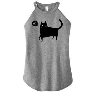 No Funny Black Cat Women's Perfect Tri Rocker Tank