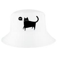 No Funny Black Cat Cool Comfort Performance Bucket Hat