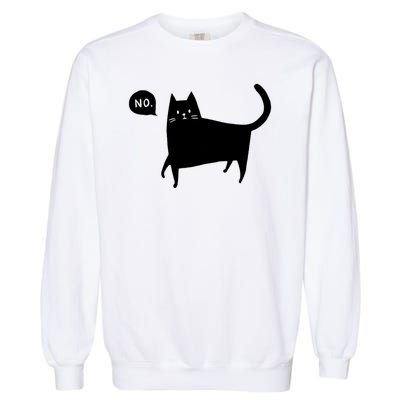 No Funny Black Cat Garment-Dyed Sweatshirt