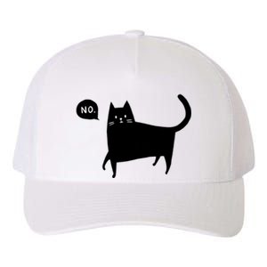 No Funny Black Cat Yupoong Adult 5-Panel Trucker Hat