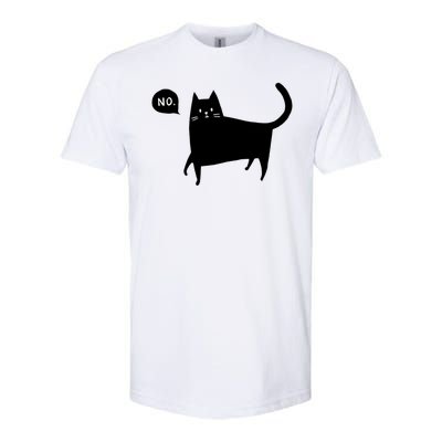 No Funny Black Cat Softstyle® CVC T-Shirt