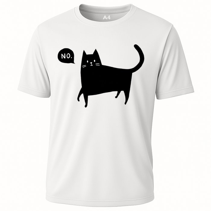 No Funny Black Cat Cooling Performance Crew T-Shirt