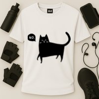 No Funny Black Cat Cooling Performance Crew T-Shirt