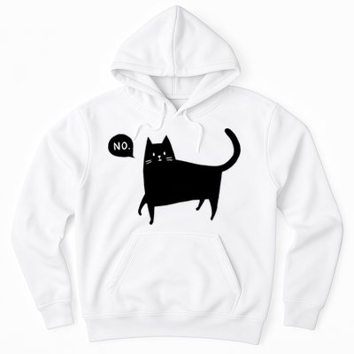 No Funny Black Cat Hoodie