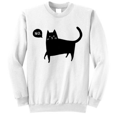 No Funny Black Cat Sweatshirt