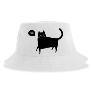 No Funny Black Cat Sustainable Bucket Hat