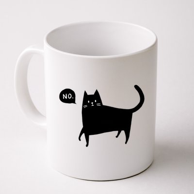 No Funny Black Cat Mug