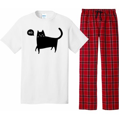 No Funny Black Cat Pajama Set