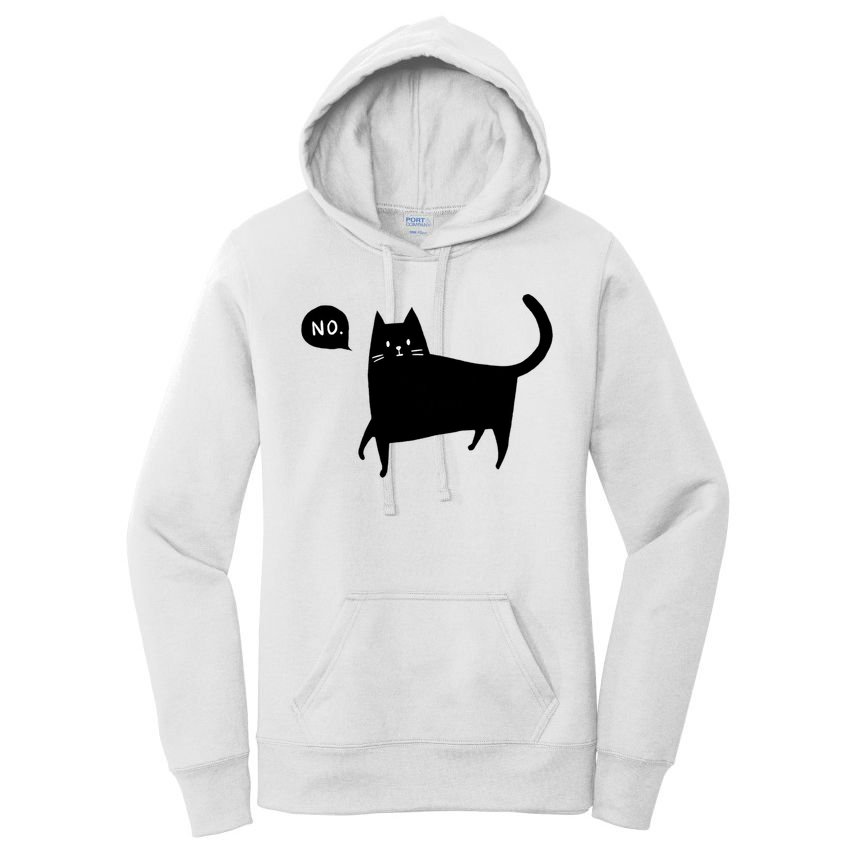 No Funny Black Cat Women's Pullover Hoodie