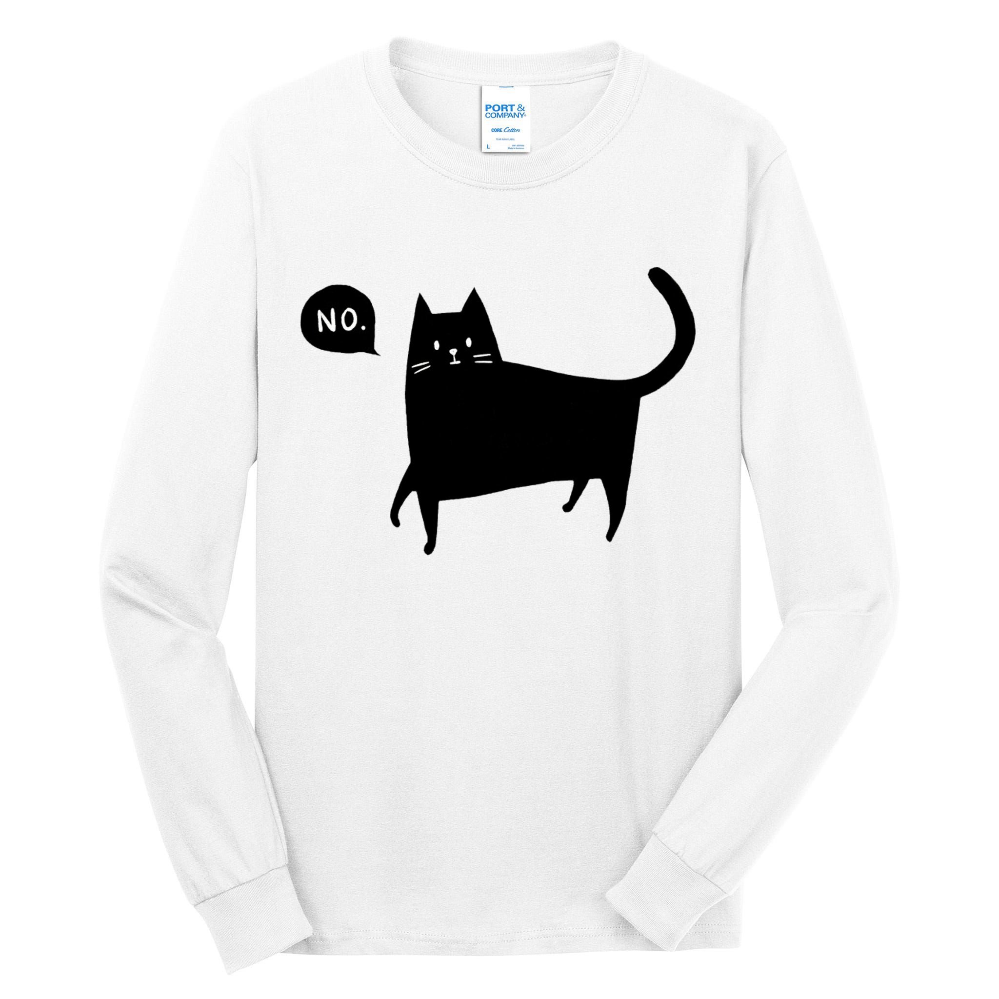 No Funny Black Cat Tall Long Sleeve T-Shirt