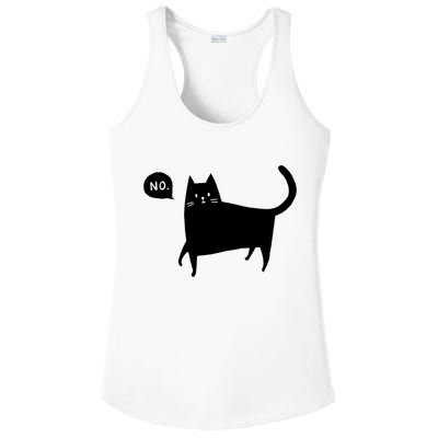 No Funny Black Cat Ladies PosiCharge Competitor Racerback Tank